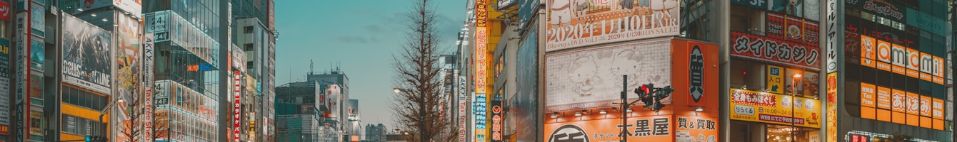 Akihabara in Tokyo bei Dämmerung