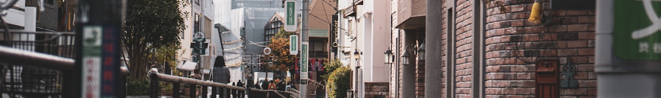 Straßenarchitektur in Tokyo als Header für Ginza