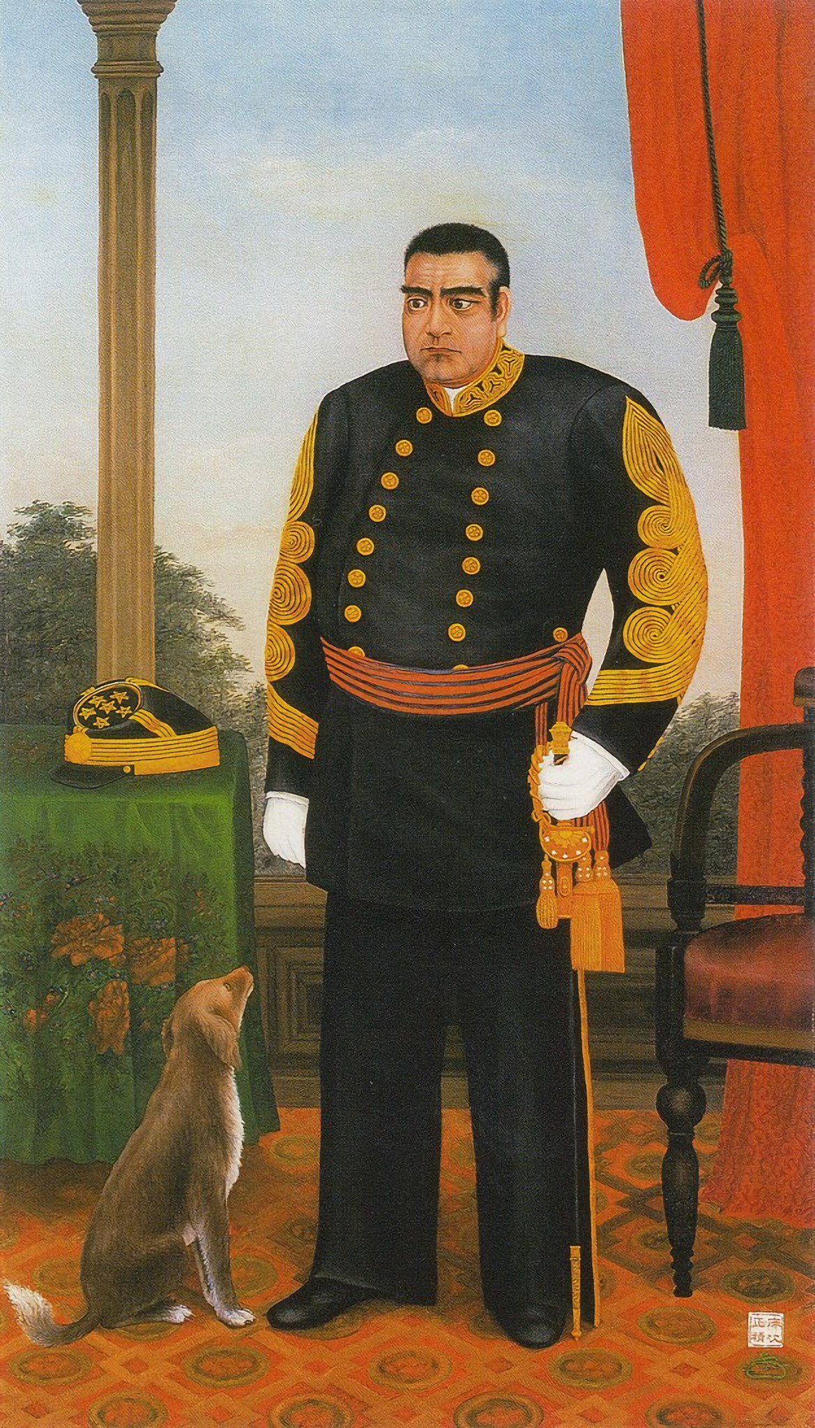 Historisches Porträt von Saigō Takamori